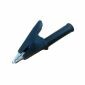 1* Plasthandtag Metall Alligator Clip, Svart, Stöd 4MM Banana Connector