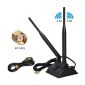Dual Band WiFi-antenn med RP-SMA hankontakt & magnetisk bas för router och etc.