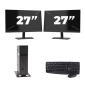 Atrust t176 USFF - Intel Atom x5-E8000 - 8GB RAM - 256GB SSD - Windows 11 + 2x 27 tum Monitor