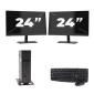 Atrust t176L USFF - Intel Atom x5-E8000 - 8GB RAM - 256GB SSD - Windows 11 + 2x 24 tum Monitor