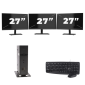 Atrust t176L USFF - Intel Atom x5-E8000 - 8GB RAM - 256GB SSD - Windows 11 + 3x 27 tum Monitor