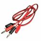Dubbel Alligator Clip to Banana Connector Audio Video Testkabel, 1M längd, 1 par