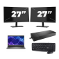 Dell Latitude 3440 - Intel Core i3-13e Generatie - 14 tum - 16GB RAM - 512GB SSD - Windows 11 Home + 2x 27 tum Monitor