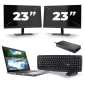 Dell Latitude 5410 - Intel Core i5-10:e generationen - 14 tum - 8 GB RAM - 256 GB SSD - Windows 11 + 2x 23 tums bildskärm