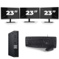 Dell OptiPlex 7070 Micro USFF - Intel Core i3-9e Generatie - 8GB RAM - 256GB SSD - Windows 11 + 3x 23 inch Monitor