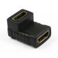 HDMI F/F 90° Adapter Guldpläterad