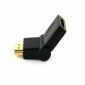 HDMI hane till hona rät vinkel 90-180 graders adapter, förgylld