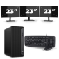 HP EliteDesk 800 G6 Tower - Intel Core i5-10:e generationen - 8 GB RAM - 256 GB SSD - Windows 11 + 3x 23 tums bildskärm