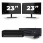 HP EliteDesk 800 G6 USFF - Intel Core i7 10:e generationen - 16GB RAM - 256GB SSD - Windows 11 + 2x 23 tums skärm