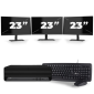 HP EliteDesk 800 G6 USFF - Intel Core i7 10:e generationen - 16GB RAM - 256GB SSD - Windows 11 + 3x 23 tums skärm