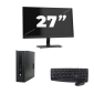 HP ProDesk 600 G2 USFF - Intel Core i3-6:e generationen - 8 GB RAM - 256 GB SSD - Windows 11 + 1x 27 tums bildskärm