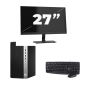 HP Prodesk 600 G5 Micro Tower - Intel Core i5-8:e generationen - 8 GB RAM - 256 GB SSD - Windows 11 + 1x 27 tums bildskärm