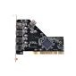PCI 4+1 USB 2.0-kort VIA-kretsuppsättning