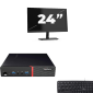 Lenovo ThinkCentre M700 USFF - Intel Core i3-6:e Generationen - 8GB RAM - 256GB SSD - Windows 11 + 1x 24 tum Monitor