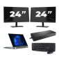 Lenovo Thinkpad L13 Yoga Gen 3 - Intel Core i5-12e Generatie - 13 tum - Touch - 16GB RAM - 512GB SSD - Windows 11 Home + 2x 24 tum Monitor