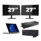 Lenovo Thinkpad L13 Yoga Gen 3 - Intel Core i5-12e Generatie - 13 tum - Touch - 16GB RAM - 512GB SSD - Windows 11 Home + 2x 27 tum Monitor