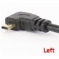 Uppvinkel Mini HDMI hane till HDMI honkabel, 17 cm