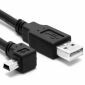 Mini USB till USB 2.0-kabel, 90° vinkel, längd 50 cm