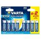 VARTA High Energy Alkaline batteri, AA/LR6, 1,5V, 6+2 Gratis!