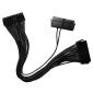 Dubbel PSU-nätadapterkabel, 18AWG, 30CM