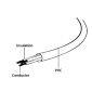 2-stifts nätkabel (C7), VDE-godkänd, 1M
