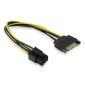 SATA 15P Supply till 6P Grafikkort Supply Converter