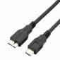 USB-C till Micro USB 3.0 Type-B-kabel (Micro BM/CM) Svart, 200 cm