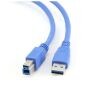 Cableexpert USB 3.0 USB 3.0 A hane till B hane, blå, 1,8M