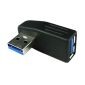 USB 3.0 A hane till hona-adapter, vänstervinklad