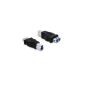 USB 3.0 A hona till USB 3.0 B hane-adapter
