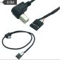USB Typ-B hane till USB 9-stiftskabel, 30 cm, svart