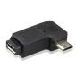 Micro USB hona till hane-adapter, 90° vänster vinkel