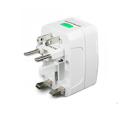 Internationell reseadapter 125V~250V UK/SP/IT/US/EU, CE-godkänd