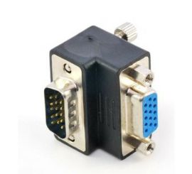 15 HD VGA Gender Changer Adapter, 90° vinklad, hona-hane