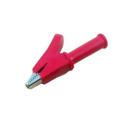1* Plasthandtag Metall Alligator Clip, Röd, Stöd 4MM Banana Connector