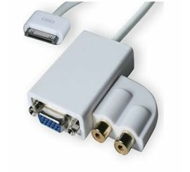 Apple iPad dockningskontakt till VGA + ljudkabel