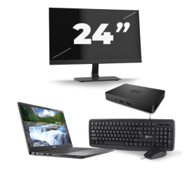 Dell Latitude 7300 - Intel Core i5-8:e generationen - 13 tum - 8 GB RAM - 256 GB SSD - Windows 11 + 1x 24 tums bildskärm