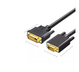 DVI-I (24+5) Dual Link Hane till VGA Hane-kabel M/M, 1,5 m