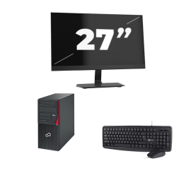 Fujitsu Esprimo P910 Micro Tower - Intel Core i3-3rd Generation - 8 GB RAM - 256 GB SSD - Windows 10 + 1x 27 tums bildskärm