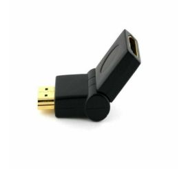 HDMI hane till hona rät vinkel 90-180 graders adapter, förgylld