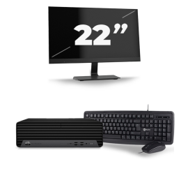 HP EliteDesk 800 G6 USFF - Intel Core i5-10:e Generationen - 8GB RAM - 256GB SSD - Windows 11 + 1x 22 tum Monitor