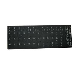 Notebook Keyboard Stickers FR Svart-Vit