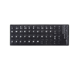 Notebook Keyboard Stickers Portugal Svart-Vit