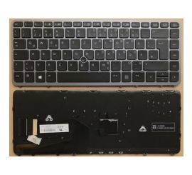 Tangentbord för bärbar dator för HP EliteBook 840 G1 G2 850 G1 G2 med bakgrundsbelyst pekspaksram