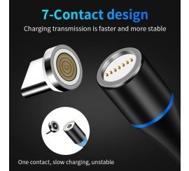 Magnetisk mikro-USB-kabel, 1M 5V 2,4A