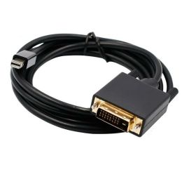 Mini DisplayPort hane till DVI hane, 1,8 meter, svart