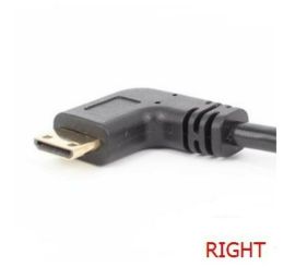 Right Angle Mini HDMI hane till HDMI honkabel, 17 cm