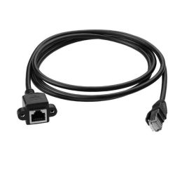 CAT5e nätverksförlängningskabel, 100 cm, svart