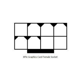 8-stift till 2*6-stift grafikkortsförsörjningsomvandlare, M/F