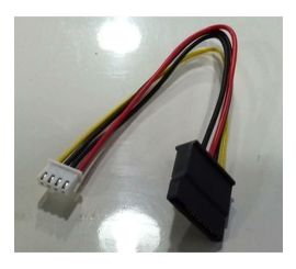 4-stifts Floppy FDD hona till 15-stifts SATA hona strömkabel, 20 cm
